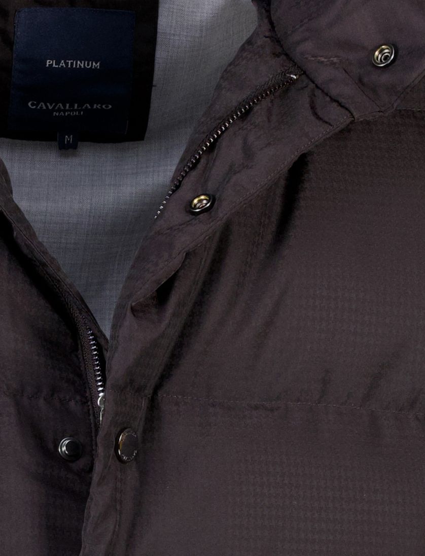 Cavallaro Napoli Platinum Zortinio puffer bodywarmer bruin