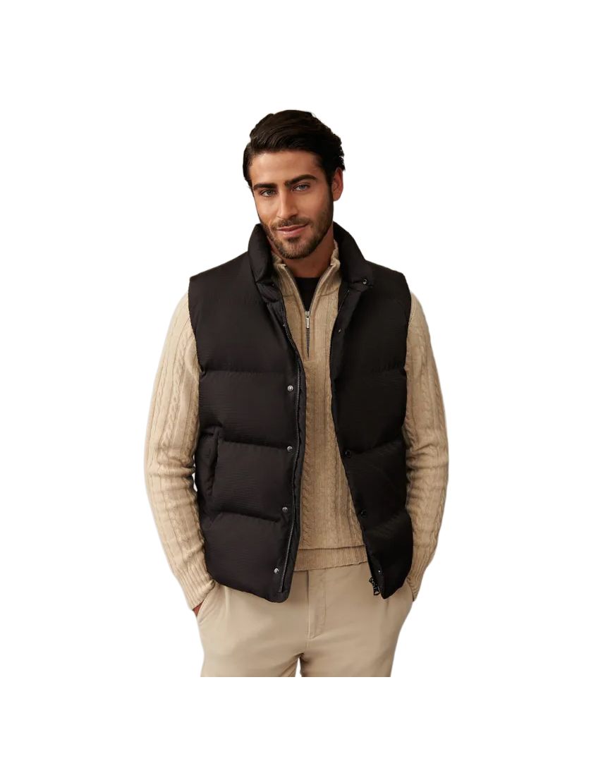 Cavallaro Napoli Platinum Zortinio puffer bodywarmer bruin