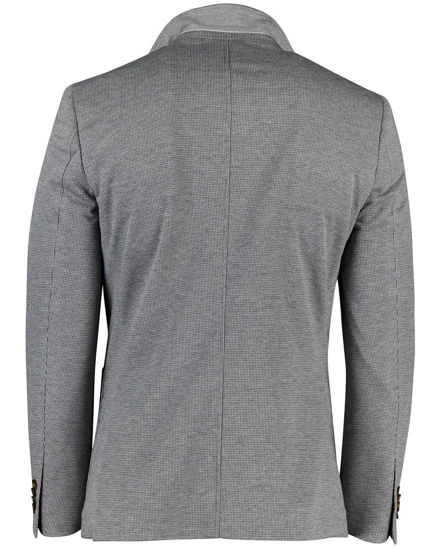 Born With Appetite colbert grijs geprint slim fit