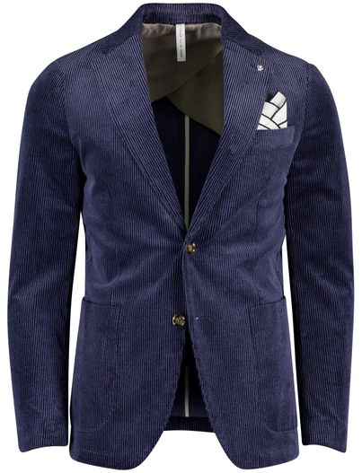 Born With Appetite katoenen colbert Born With Appetite effen donkerblauw