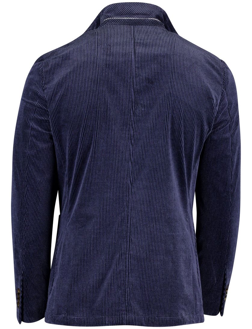 katoenen colbert Born With Appetite effen donkerblauw