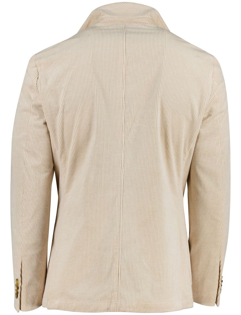 colbert Born With Appetite effen beige ribstof slim fit