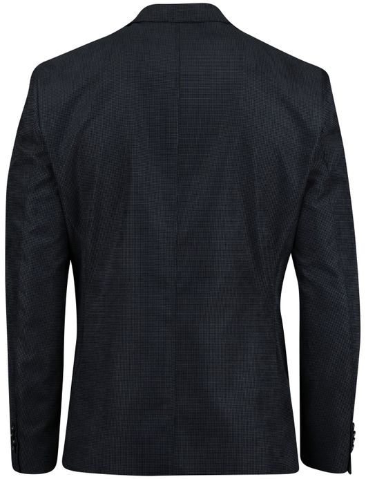 Portofino colbert navy geprint wol