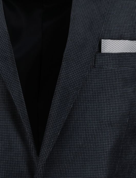 Portofino colbert navy geprint wol