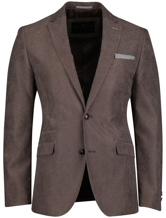 Portofino Colbert Bruin patroon vier zakken