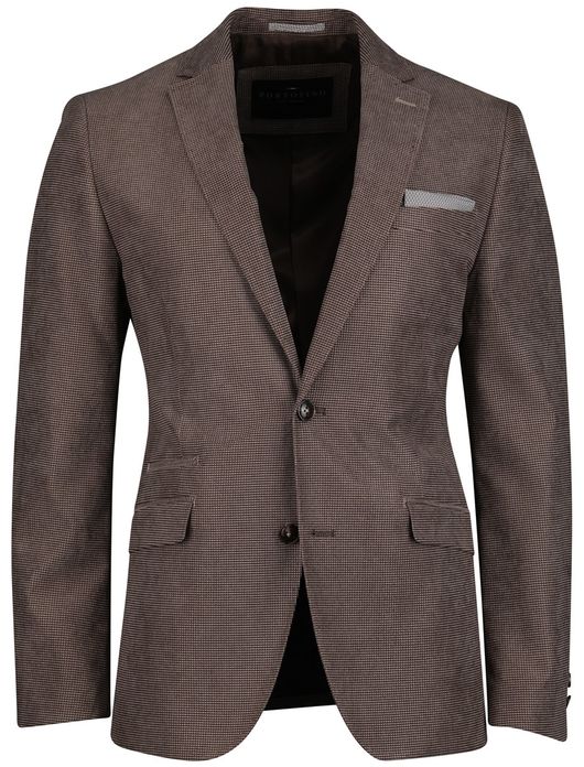 Portofino Colbert Bruin vier zakken patroon