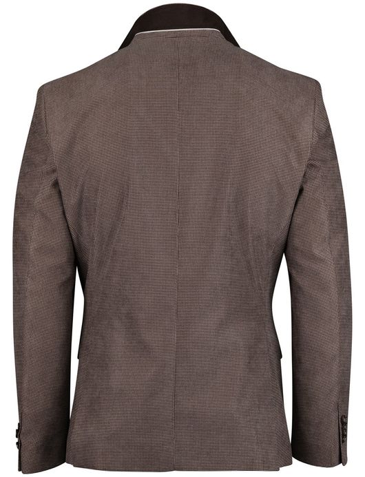 Portofino Colbert Bruin patroon vier zakken