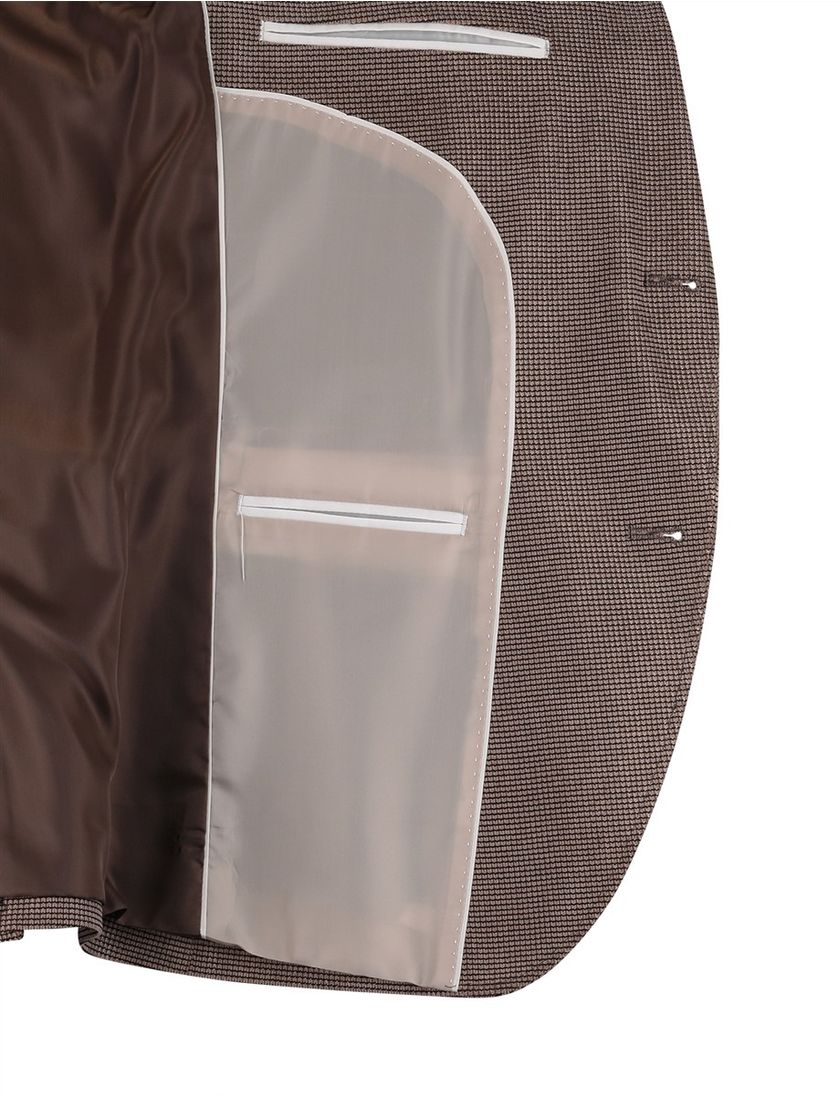 Colbert Portofino Bruin vier zakken patroon