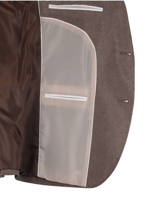 Portofino Colbert Bruin vier zakken patroon