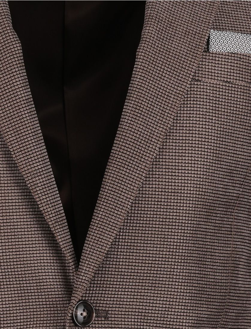 Colbert Portofino Bruin vier zakken patroon