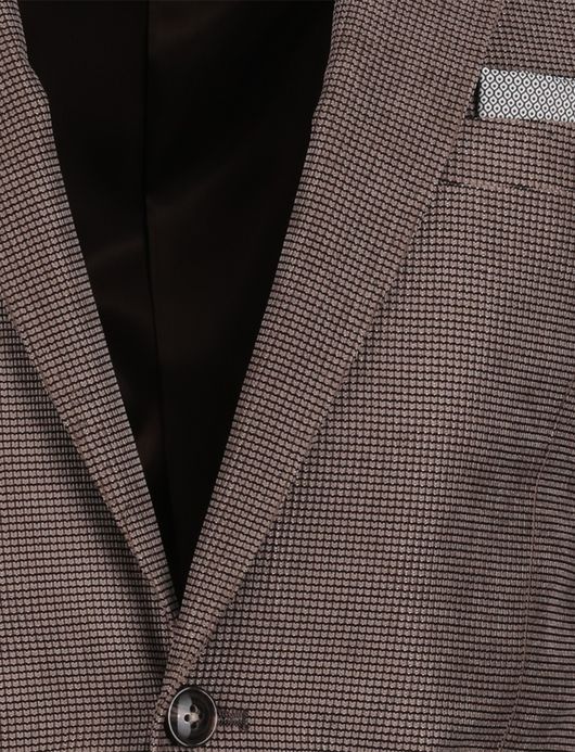 Portofino Colbert Bruin patroon vier zakken