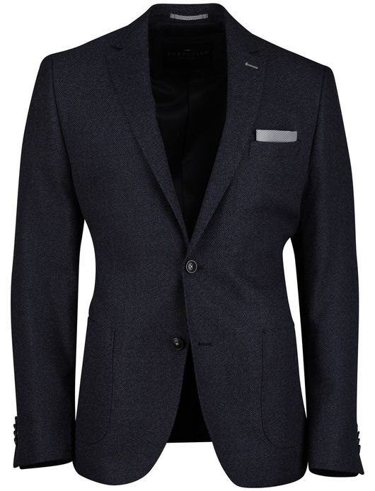 Portofino Colbert Donkerblauw borstzak geweven stof