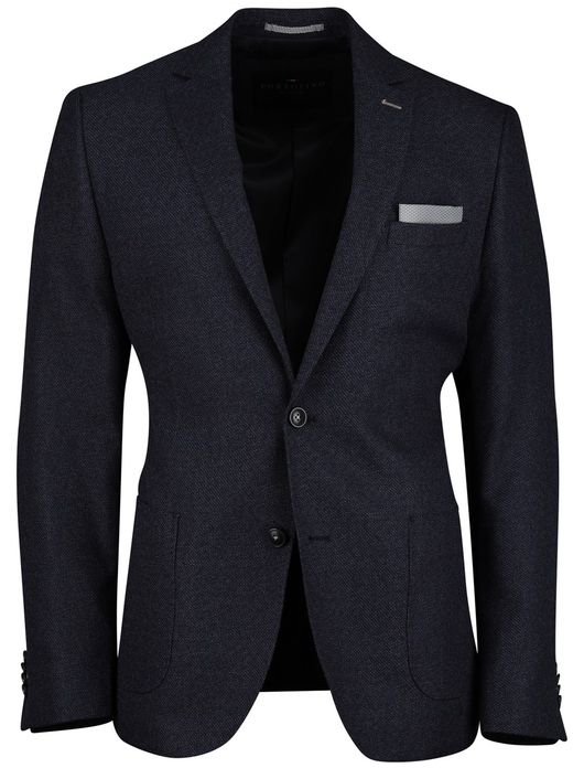 Portofino Colbert Donkerblauw geweven stof borstzak