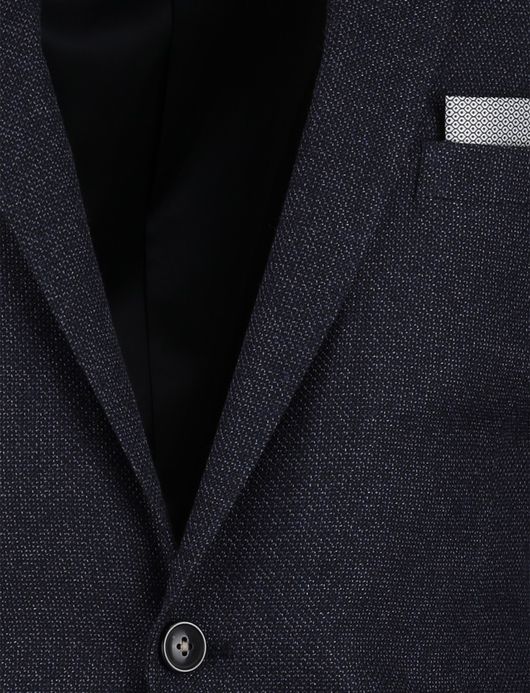 Portofino Colbert Donkerblauw borstzak geweven stof