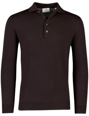 Born With Appetite Merinowol lange mouw polo Born with Appetite Anton bruin