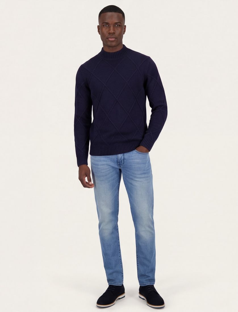 Born With Appetite turtleneck trui donkerblauw