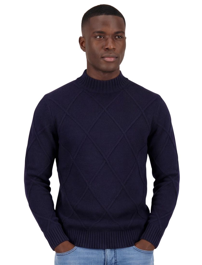 Born With Appetite turtleneck trui donkerblauw