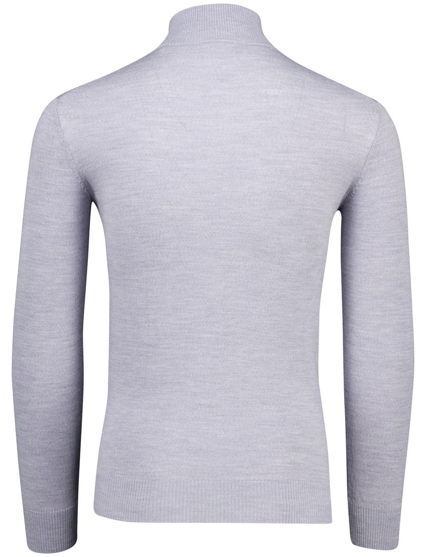 Grijze merinowol half zip Lux pull Born with Appetite