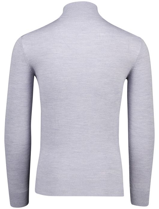 Merinowol Lux pull half zip Born with Appetite grijs