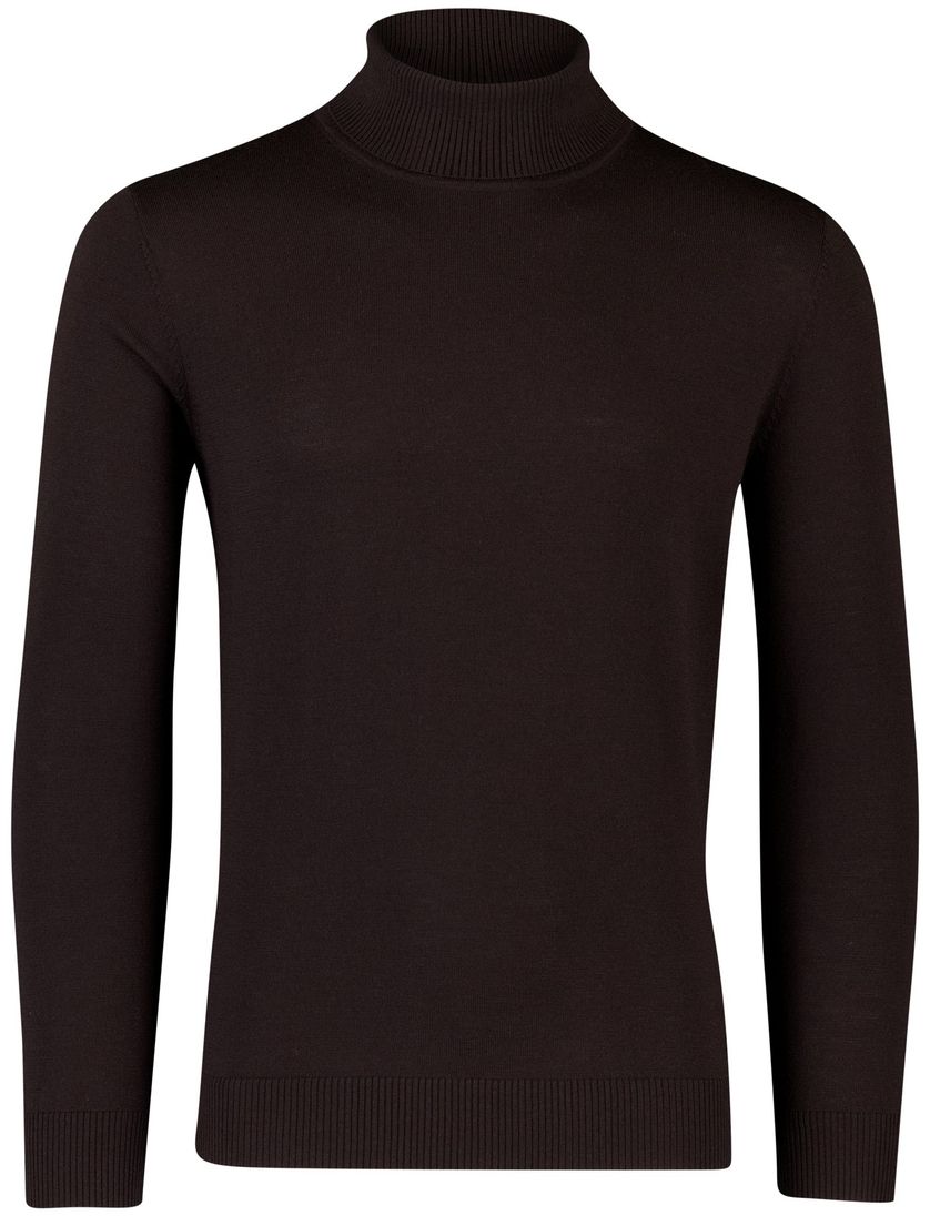 Born with appetite trui bruin merinwol