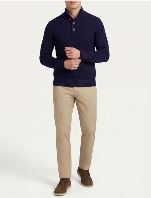 Born with Appetite half zip trui donkerblauw