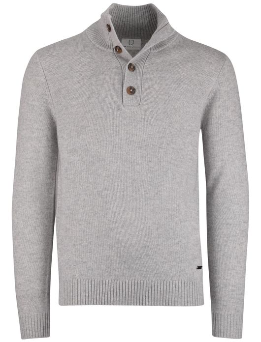 Born with Appetite 4-knoops trui grijs