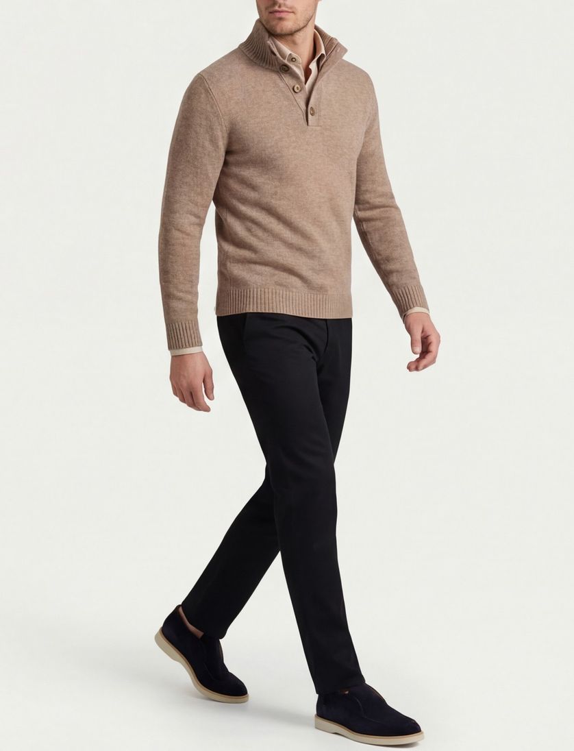 Sutton Born with Appetite half button bruin wol