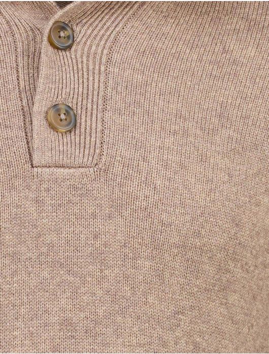 Born with Appetite Sutton half zip trui bruin