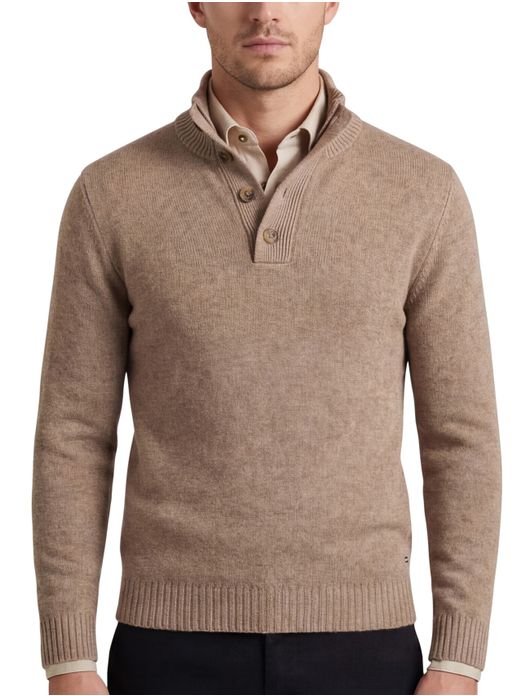 Born with Appetite Sutton half zip trui bruin