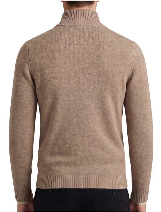 Born with Appetite Sutton half zip trui bruin