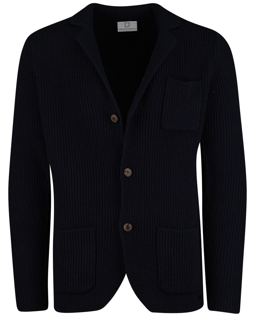 Vest Born with Appetite gebreid navy