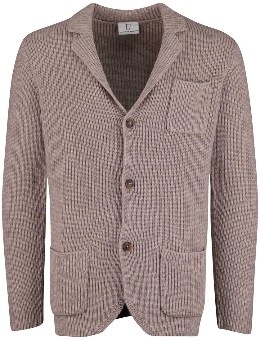 Born with appetite vest normale fit effen beige