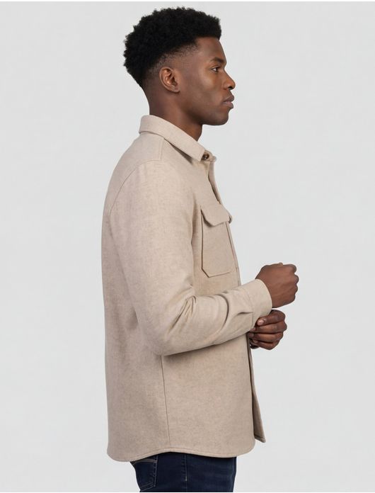 Born with appetite reggie overshirt lichtbruin