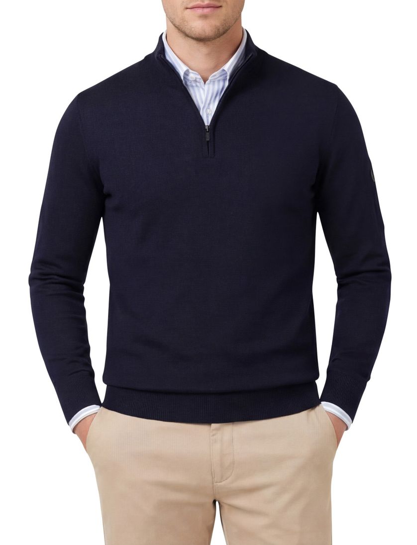 Trui Born With Appetite half zip navy