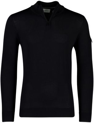 Born With Appetite Trui Born With Appetite half zip zwart