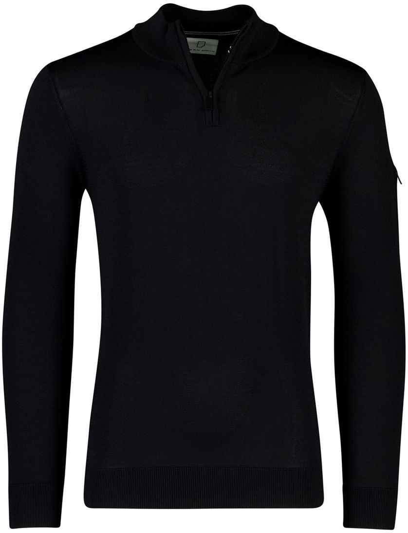 Trui Born With Appetite half zip zwart