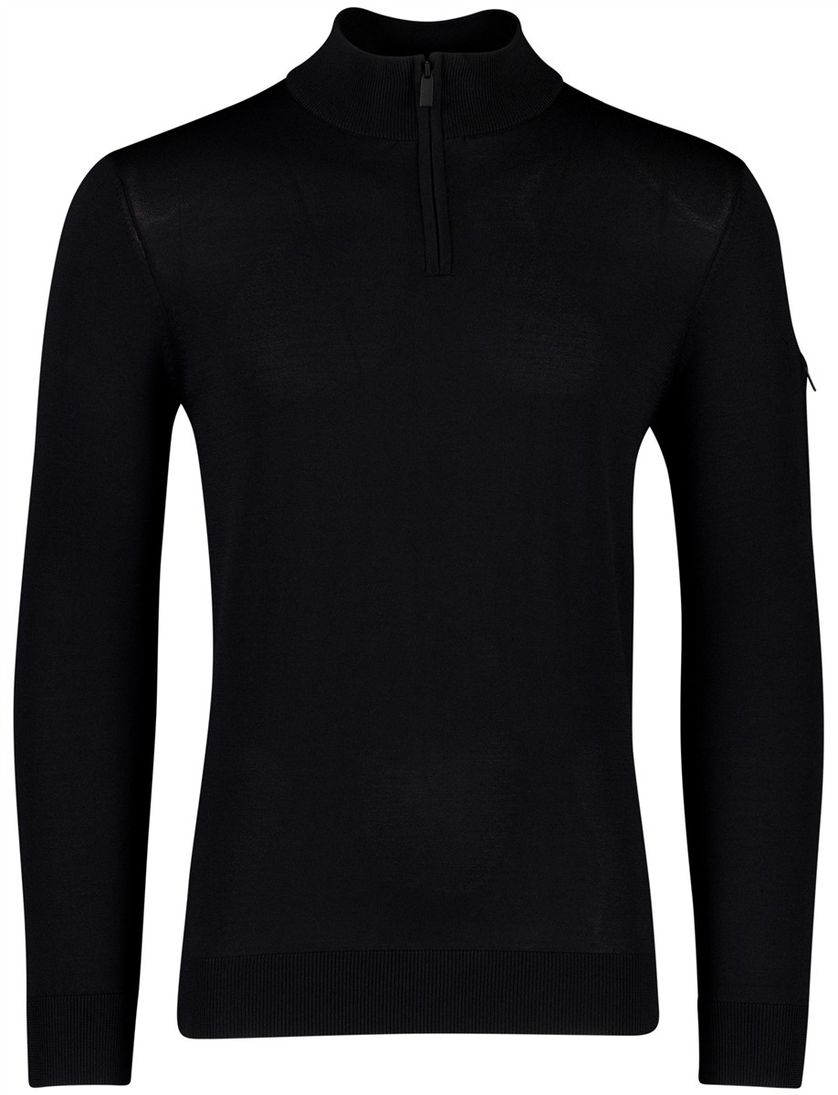 Trui Born With Appetite half zip zwart