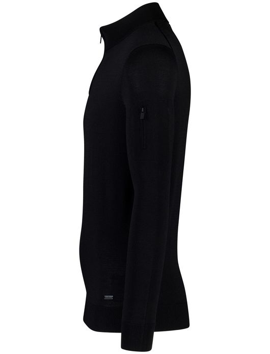 Born With Appetite trui half zip zwart