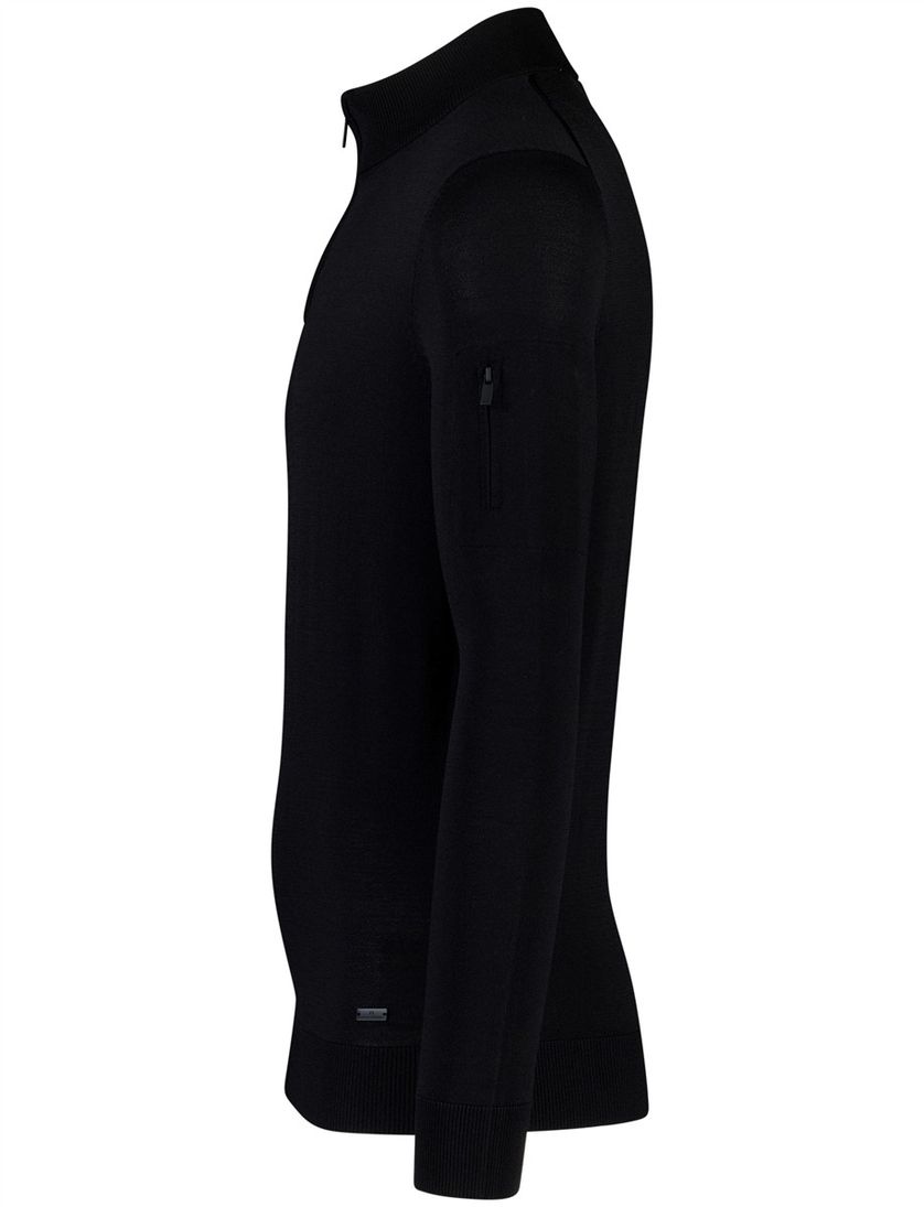 Trui Born With Appetite half zip zwart