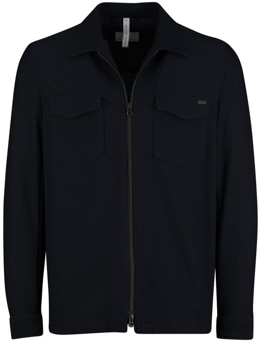 Born with appetite overshirt donkblauw rits