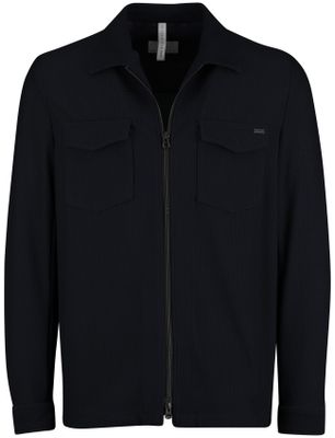 Born With Appetite Born with appetite overshirt normale fit donkerblauw rits