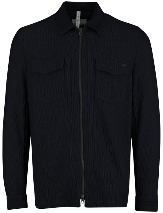 Born with appetite overshirt donkblauw rits