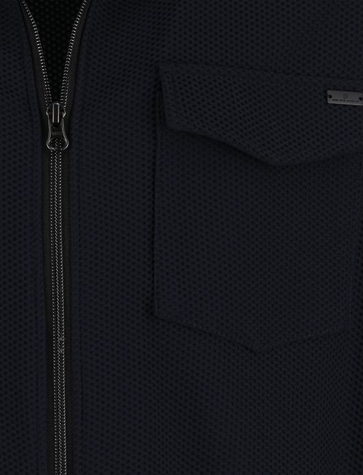 Born with appetite overshirt donkblauw rits