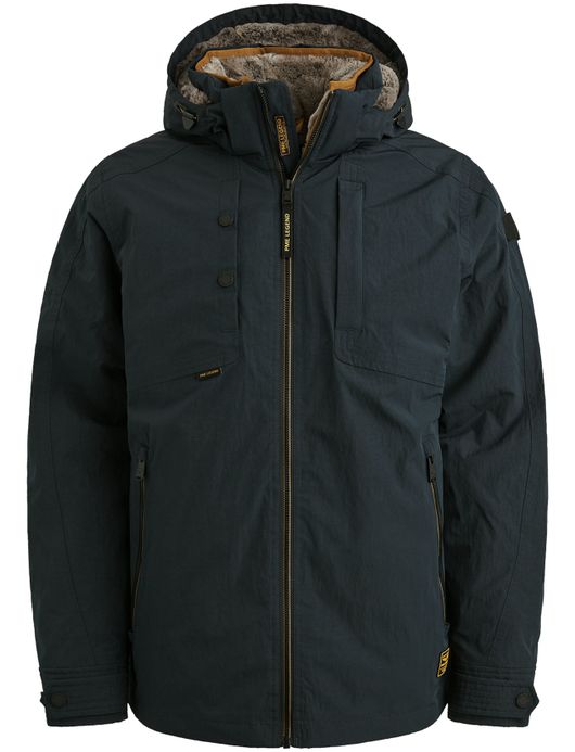 PME Legend Winterjas Donkerblauw Parka kort uitneembare voering