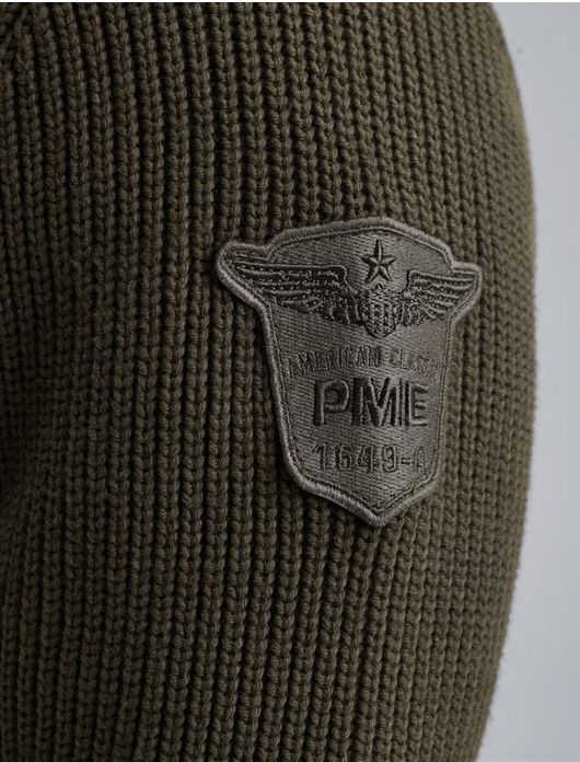 PME Legend half zip trui katoen donkergroen