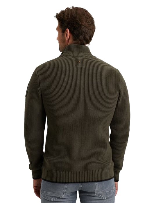 PME Legend half zip trui katoen donkergroen