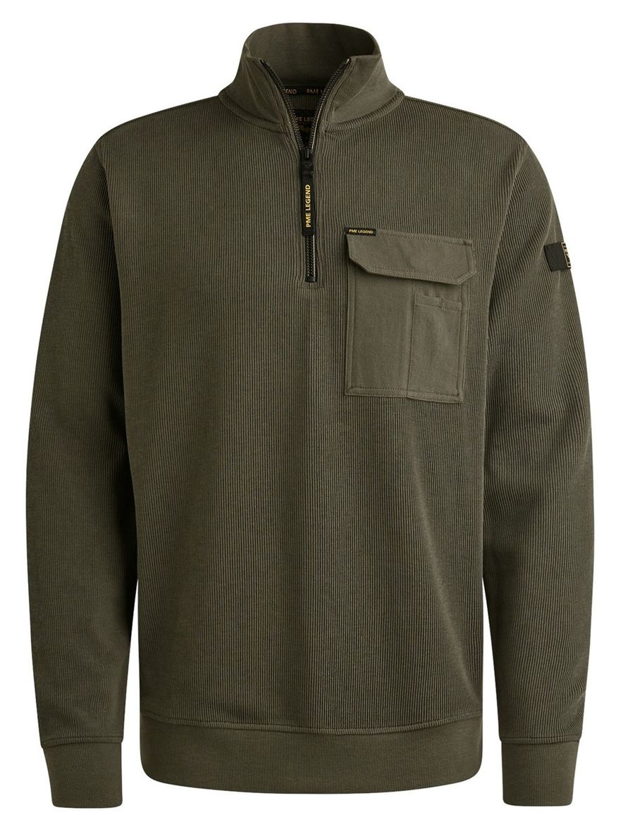 PME Legend trui half zip groen