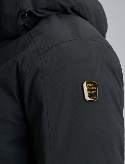 waterafstotende PME Legend Nightflight winterjas donkerblauw met afneembare capuchon