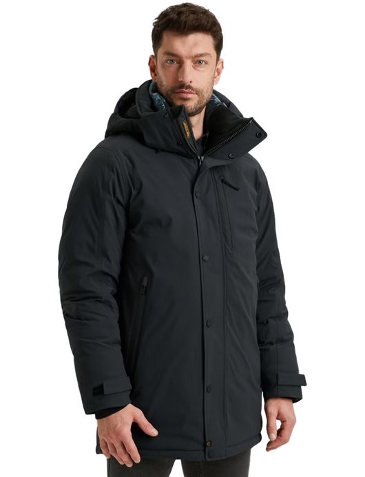 waterafstotende PME Legend Nightflight winterjas donkerblauw met afneembare capuchon