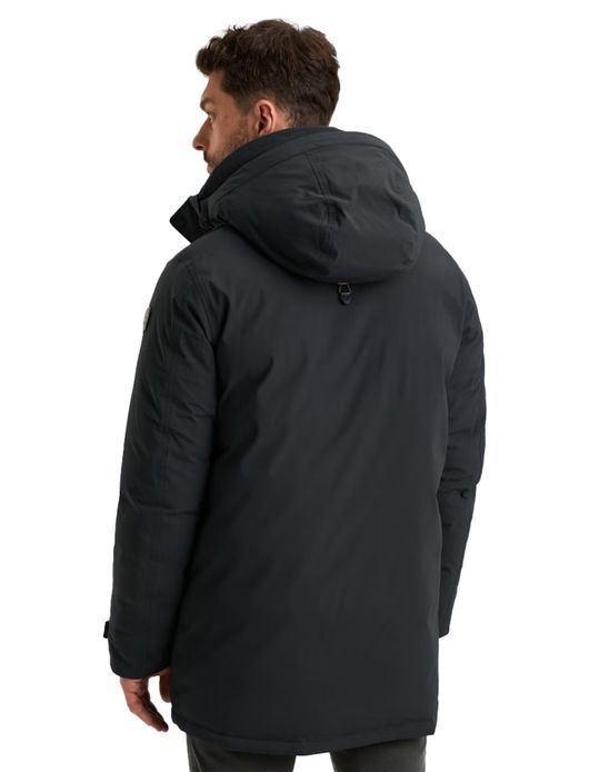 waterafstotende PME Legend Nightflight winterjas donkerblauw met afneembare capuchon